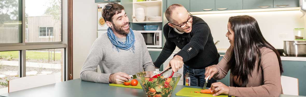 Cooking class in the Community Recovery Program