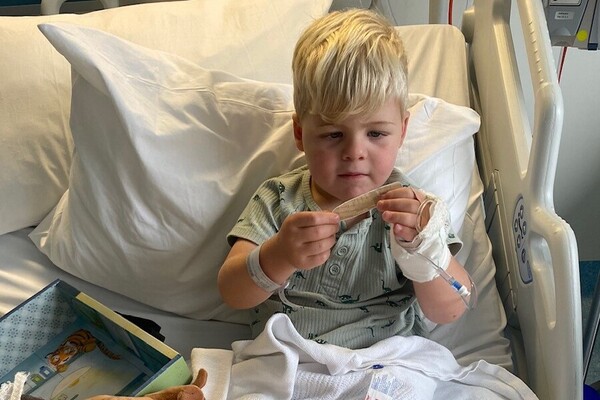 When the Paediatric Nursing team first met Quinn, he was hiding under his blankets.