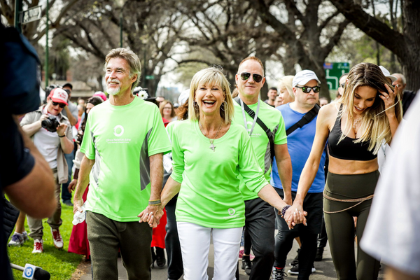 Olivia Newton-John and family Walk for Wellness