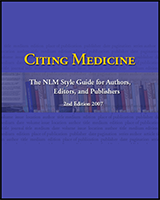 Citing medicine : NLM style guide