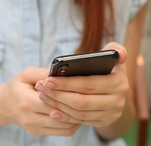 Woman with a mobile phone