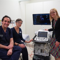 Austin Health Cardiology department with new cardio echo machine
