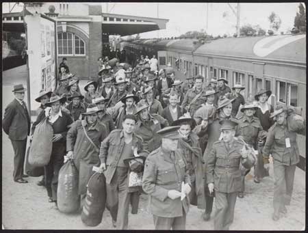 The 'walking wounded' arrive at Heidelberg Station on 11 November 1943, ready for transfer to Heidelberg Military Hospital.